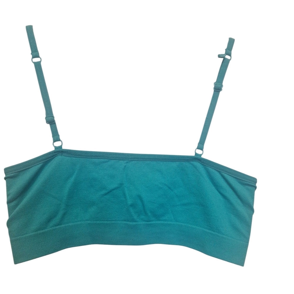 Pink and Blue Bandeau Set with Lace Trim. Large - Picture 6 of 7